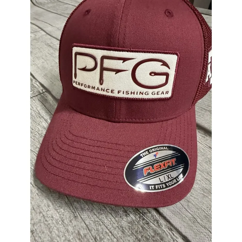 NWT Columbia PFG Texas A&M Aggies Stretch-Fitted Cap L/XL Maroon